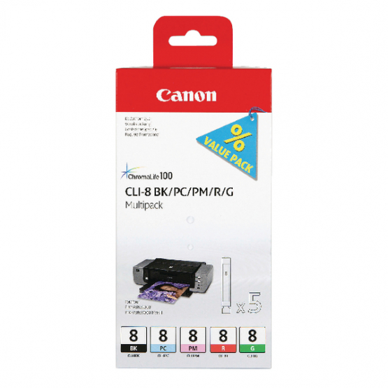 Canon Ink Cartridge Multi-Pack - Black, Cyan, Magenta, Yellow (0620B027) 